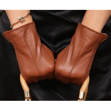 new arrival stylish red leather gloves for woman